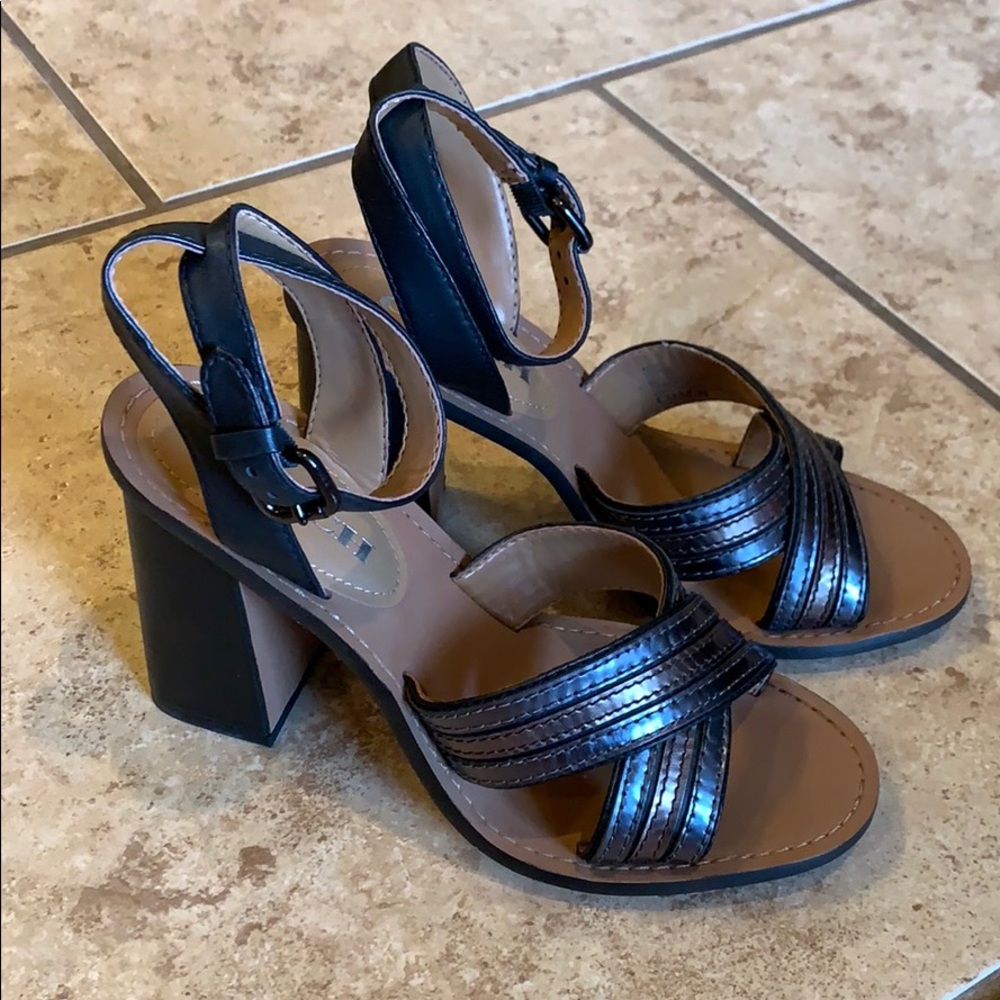 Coach Black/Gunmetal Sandal